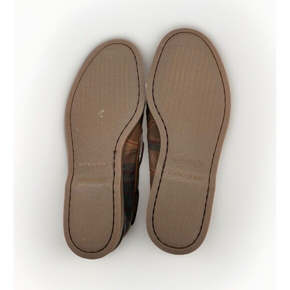 Sperry A/O Limited Edition Men's Top Sider Oil Cloth Olive Plaid Size 8.5 M - Picture 8 of 9